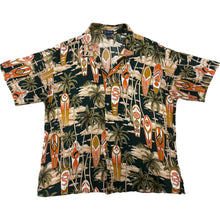 Vintage Accent Asia Surfboard and Palm Aloha Shirt (L)