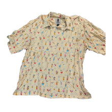 Vintage Tori Richard Tiki Cocktail Print Aloha Shirt (L)