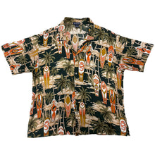 Vintage Accent Asia Surfboard and Palm Aloha Shirt (L)