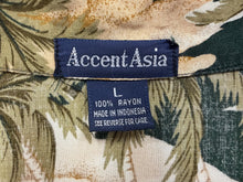 Vintage Accent Asia Surfboard and Palm Aloha Shirt (L)