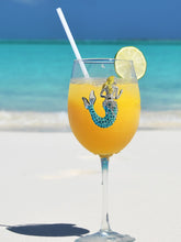 Mermaid Jeweled Stemmed Wine Glass