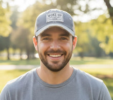 "Woke Up Sexy As Hell Again" Funny Distressed Trucker Hat